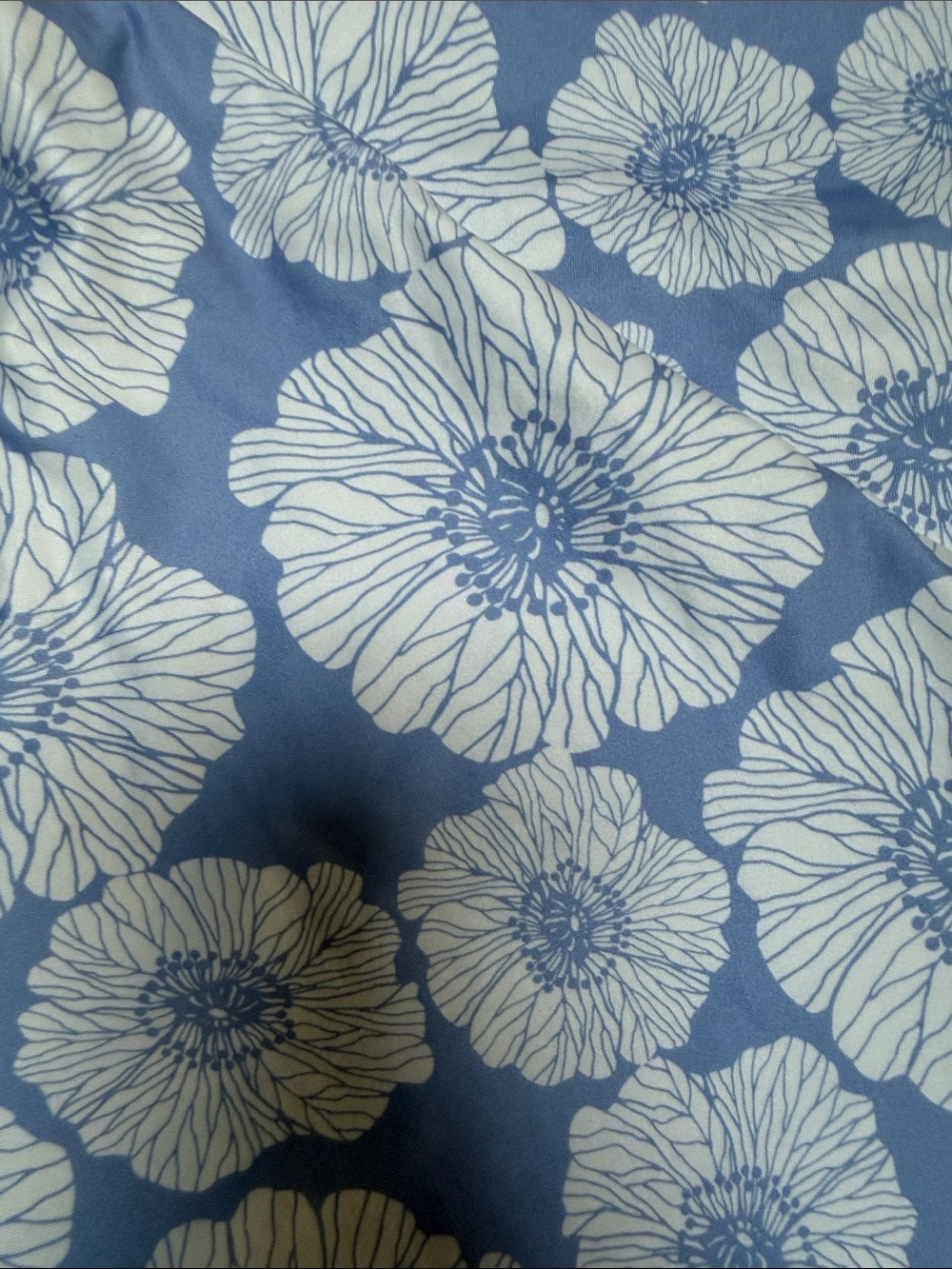 Blue and White Floral Nursing Cover/Baby Blanket